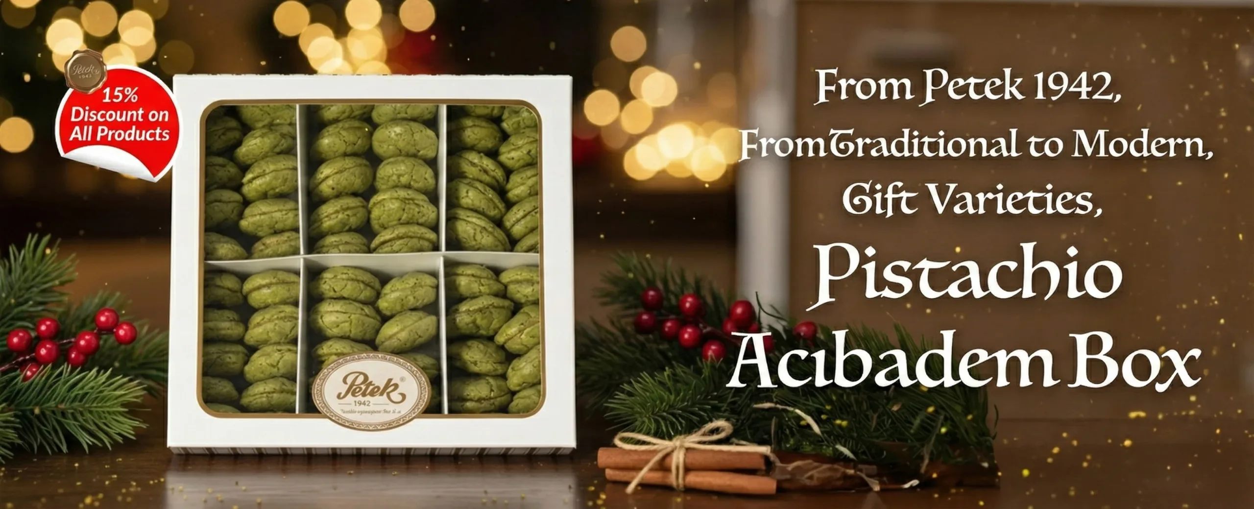 Freshly baked Turkish baklava on an ivory plate